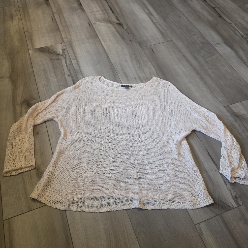 Eileen Fisher Light Pink Knit Sweater
